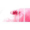 5-dielny obraz umelecké stvárnenie kvetu