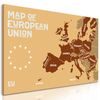 Obraz moderná mapa Európskej únie v hnedom prevedení