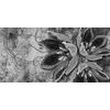 Obraz abstraktný kvet v čiernobielom prevedení