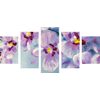 5-dielny obraz maľované fialky