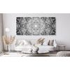 5-dielny obraz Mandala v čiernobielom prevedení