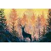 Obraz jeleň v objatí stromov