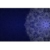 Originálna samolepiaca tapeta biely ornament na modrom pozadí
