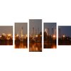 5-dielny obraz priemyselná oblasť