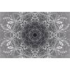 Tapeta Mandala v čiernobielom prevedení