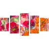 5-dielny obraz maľované maky