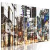 5-dielny obraz rušná ulica metropoly