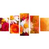 5-dielny obraz umelecká maľba pole plné nádherných kvetov