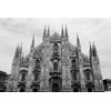 Samolepiaca fototapeta čiernobiely gotický Milánsky dóm