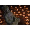 Samolepiaca fototapeta Budha v objatí sviečok