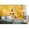 Samolepiaca fototapeta Budha na zlatom abstraktnom pozadí