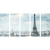 5-dielny obraz pohľad na zaujímavý Paríž