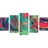 5-dielny obraz farebná abstrakcia