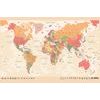 Samolepiaca tapeta detailná mapa sveta