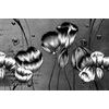Obraz čiernobiele maky vo vintage štýle