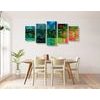 5-dielny obraz abstrakcia farieb