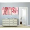 5-dielny obraz detail na ružové kvety