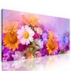 Obraz umelecká maľba pestrofarebných kvetov