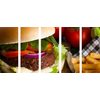 5-dielny obraz štavnatý hamburger