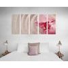 5-dielny obraz ružová orchidea v Zen zátiší