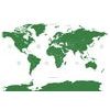 Obraz na korku zelená mapa sveta so štátmi