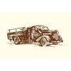 Obraz historické nákladné auto