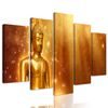 5-dielny obraz Buddha pri lotosových kvetoch