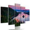 5-dielny obraz letný západ slnka