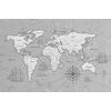 Obraz na korku čiernobiela mapa sveta pre dobrodruhov