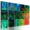 5-dielny obraz abstrakcia farieb