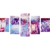 5-dielny obraz fialové abstraktné umenie