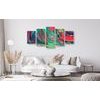 5-dielny obraz farebná abstrakcia