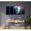5-dielny obraz vesmírny pohľad na modrú planétu