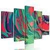 5-dielny obraz farebná abstrakcia