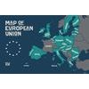 Samolepiaca tapeta mapa Európskej únie v modernom prevedení