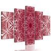 5-dielny obraz Mandala v ružovom prevedení