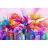Samolepiaca tapeta abstrakcia pestrofarebných kvetov