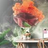 Samolepiaca tapeta ruža s farebným dymom