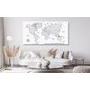 Obraz na korku jemná mapa v čiernobielom prevedení