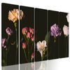5-dielny obraz nádherné kvety