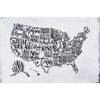Tapeta zaujímavá mapa USA v čiernobielom prevedení