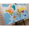 Obraz mapa sveta v pestrofarebnom prevedení
