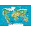 Samolepiaca tapeta prehľadná mapa sveta pre deti