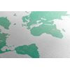 Obraz zaujímavá mapa sveta v zelenom prevedení