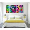 5-dielny obraz pop-art abstrakcia oka