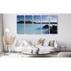 5-dielny obraz nádherné svetlomodré more