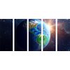 5-dielny obraz vesmírny pohľad na modrú planétu