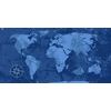 Obraz historická mapa sveta v modrom prevedení