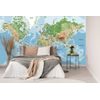 Samolepiaca tapeta geografická mapa sveta