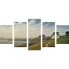 5-dielny obraz dom pri mori